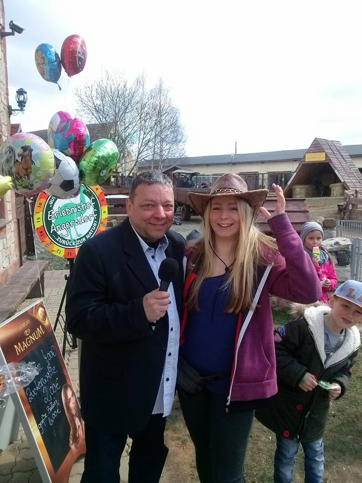 Moderator Frank Michel bei Angersdorf